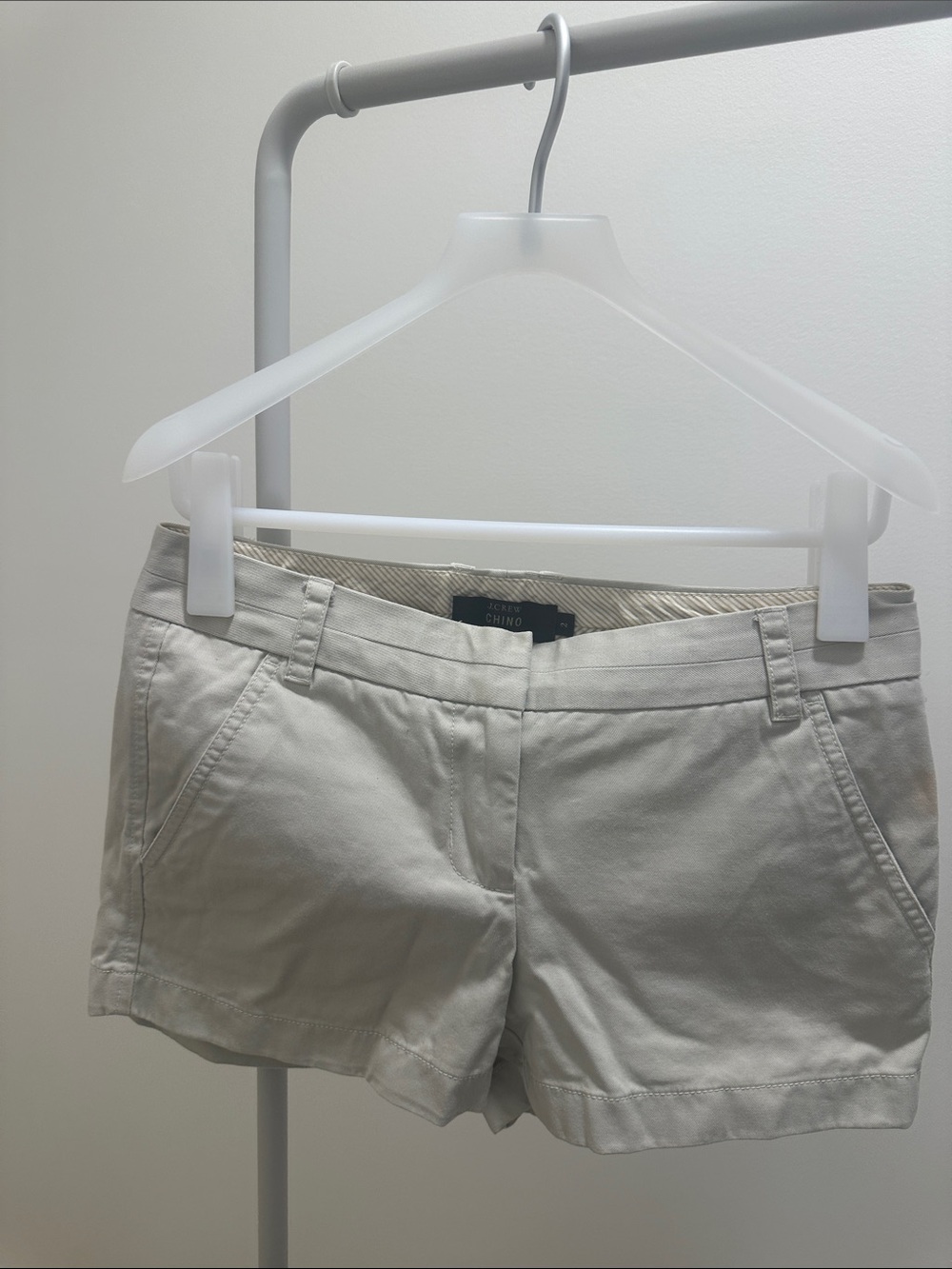 J. Crew Chino Bermuda Shorts in Light Beige